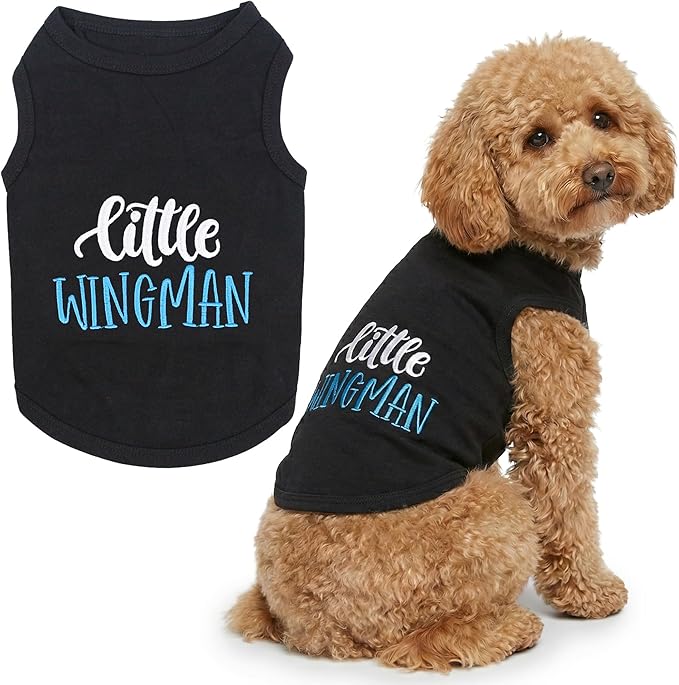 Parisian Pet Dog Shirt – 100% Cotton Shirts for Large Dogs – Sleeveless Black Puppy Vest – Lightweight and Breathable Pet Apparel – Funny Summer Boy Dog Clothes - Stretchy Cute T Shirts for Dogs