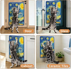 3-in-1 Sisal Cat Scratch Mat Floor & Wall Cat Scratcher Pad Scratching Post Scratch Furniture Couch Carpet Protector 23.6x15.7inch (Blue Sky)