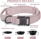 COOYOO Dog Collar,3 Piece Set Tactical Dog Collars, Adjustable Military Training Nylon Dog Collar with Control Handle and Heavy Metal Buckle for Medium and Large Dogs