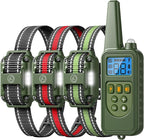 Dog Training Collar with Remote, 2600FT Range,4 Training Modes Beep, Shake, Safe Shock, LED Light,Rechargeable IPX7 Waterproof for All Breeds Sizes, withThree Receiver Collars for 3 Dogs