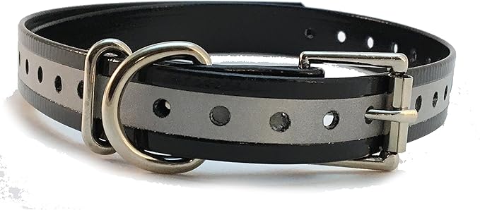 Replacement Strap for Garmin Collars - 3/4" Wide Ultra-Durable Dog E-Collar Replacement for Training, Bark, Shock, Electric, and GPS Collars - 28" Adjustable LengthGarmin (Reflective BlK)