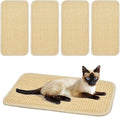 5 Pcs Cat Scratcher Mat, 15.7X 8 Inch Sisal Cat Scratching Pad with Adhesive Loop Tape, Natural Scratch Pad Rug for Cat Grinding Claws Nails Furniture Protector for Sofa Chair Couch