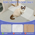 Eunice Carpet Protector for Pets, 15 in x 9.8 Ft Cat Carpet Protector for Doorway, Anti-Slip Cat Scratch Mat, Easy to Cut Plastic Stopper