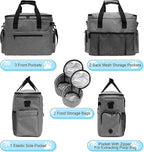 MYDAYS Dog Travel Bag, Pet Luggage Suitcase, Weekend Tote Carrier with Collapsible Bowl (Gray)