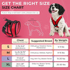 Gooby Comfort X Harness, Red, Small Chest (11.75-15.5")