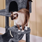 Topeakmart 59 inches Cat Tree Cat Tower Stand House Condo with Big Hammock Scratching Post Kitty Pet Play House