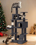 YITAHOME 190.5 cm Tall Heavy Duty Cat Trees for Large Cats, Sturdy 75inch Maine Coon Cat Tower for Indoor Cats Large Adult with Scratching Post, Hammock, Cat Condo for Adult Cats Kittens, Dark Gray