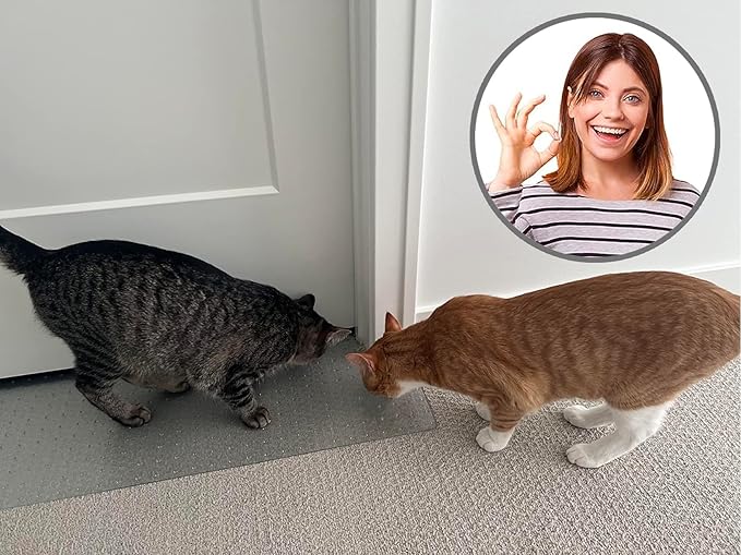 KittySmart Carpet Scratch Stopper-Stop Cats from Scratching Carpets at Doorways Instantly-PRECUT to Fit Your Door-Requires No Cutting or Modification-5 Year Warranty-Patented