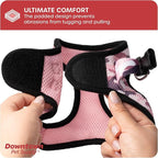 Downtown Pet Supply Step in Dog Harness for Small Dogs No Pull, Large, Camo Pink - Adjustable Harness with Padded Mesh Fabric and Reflective Trim - Buckle Strap Harness for Dogs