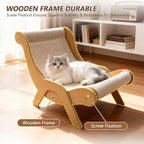 Extra Large Sisal Cat Scratcher–Indoor Cat-Specific Bed & Scratching Pad Combo Lounger,Durable Scratching Mat,Non-Shedding Material