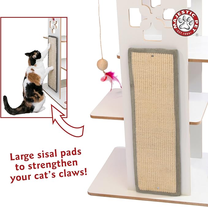 Majestic Pet Luxe Modern Cat Tree Condo Furniture Products - 36 in. x 23 in. x 16.5 in. (Gray)