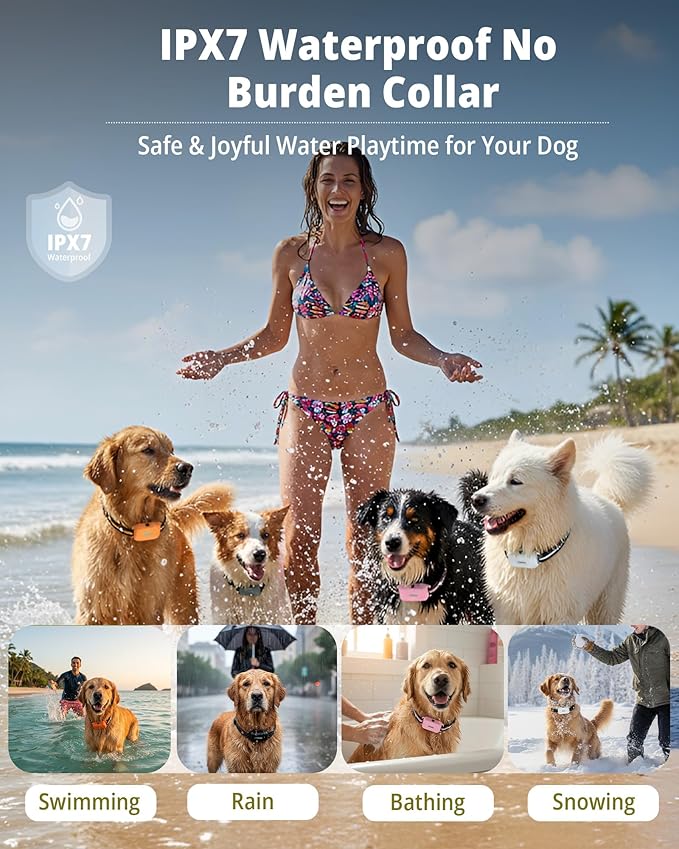Shock Collar for Dogs 4 Pack (5–150Lbs), 4400FT Waterproof 4 Dog Training Collar with Remote Control 5 Training Modes Rechargeable Electric Dog Collar with Light, E Collars for Small Medium Large Dogs