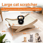 Extra-Larger Sisal Cat Scratcher Bed for Indoor Cats - 25" Natural Cat Scratching Post with Hammock Sturdy Solid Wood Frame Scratch Pad for Scratching & Resting & Play