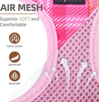 PUPTECK Dog Harness and Leash Set for Small Medium Dogs No Pull Step-in Soft Mesh Puppy Cat Vest Harnesses Reflective at Night, Plaid Pattern Pink S