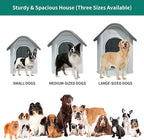 YITAHOME Dog House Outdoor Plastic Doghouse Water Resistant Pet House with Adjustable Skylight and Elevated Base for Small, Medium, and Large Dogs