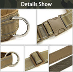 No Pull Dog Harness Brown for Small Medium Large Sized Dog, Reflective Escape Proof Adjustable Dog Harnesses with 2 Patch, M