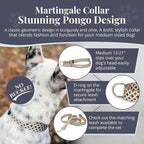 Lucky Love Dog Martingale Dog Collar - Adjustable, No-Slip, Durable, & Soft Webbing Collar for Male and Female Dogs Ideal for Training & Walking - in Unique Pongo Pattern, Medium Size