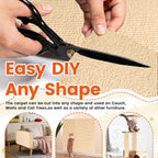78.7"x15.8" Self-Adhesive cat Scratch pad - Trimmable Furniture Protector for Couch, Walls & Cat Trees | DIY Climbing Scratcher Pad with Twist Pins & Double-Sided Adhesives (Beige)