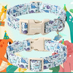 ARING PET Dinosaur Dog Collar-Cute Boy Dog Collar for Small Dogs, Adjustable Dinosaur Print Pet Collars Puppy Collar for Small Medium Large Dogs