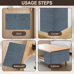 Cat Scratch Couch Furniture Protector, Self-Adhesive & Cuttable Furniture Scratch Protector Pad, Wear-Resistant Wall & Sofa Guard, Multi-Functional Cat Scratcher Light Gray