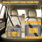 Pawinner Cat Carriers, 17.7"x13"x13" Collapsible Pets Travel Carriers Dog Carrier Pet Carrier(Up to 20lbs), Waterproof Airline Approved Soft Sided, Car Travel Portable Bag for Big Cats/Small Dogs