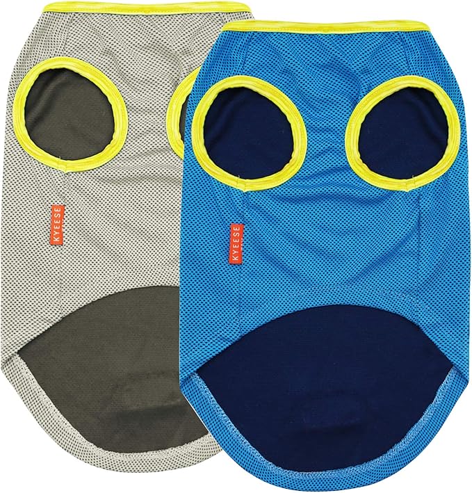 KYEESE 2Pack Dog Cooling Shirt, Breathable Dog Shirt for Small Dogs, Sun Protection Dogs Cooling Vest Tank Top, Lightweight Soft Sleeveless Summer Pet Clothes, Boat+Ice Cream, M