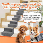 6 Packs 2-Step Dog Ramp for Stairs with High-Density 50D Foam Non-Slip Pet Steps Safer Than Traditional Ramps Supportive Dog Stairs for Small Dogs, Cats, Senior or Injured Pets