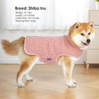 cyeollo Warm Dog Sweater Coat Jacket Thickened Thermal Sherpa Sweaters Reversible Fleece Vest Pet Clothes for Cold Weather Winter Dog Coats for Small Dogs Girl, Pink M