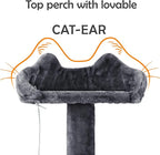 Yaheetech 62in Cat Tree Cat Tower for Indoor Kitty, Pet Furniture w/Double Condo, Scratching Posts, Multiple Platforms and Balls for Kittens, Dark Gray