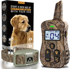 INVIROX Dog Shock Collar [Ultra K9] 124 Training Levels, 4 Powerful Modes with Night-Light and ¾ Mile Range 100% Safe Dog Training Collar for Large Dogs IP67 Waterproof (Camouflage)