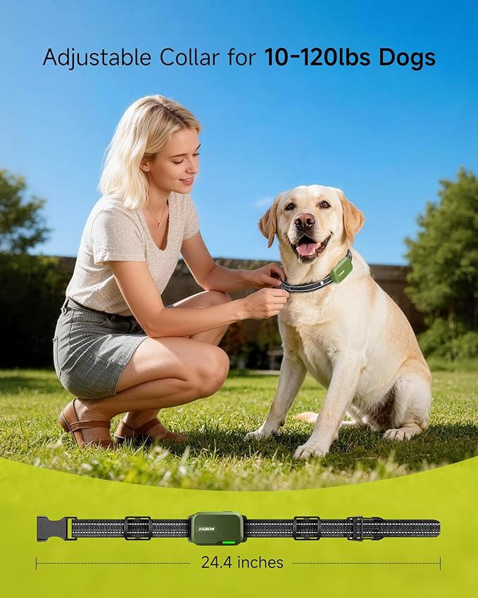 Jugbow Shock Collar for 2 Dogs (10-120lbs) - 4200FT Dog Training Collar with Remote, IPX8 Waterproof Electric Collar with 4 Training Modes, Rechargeable E-Collar for Large Medium Small Breeds