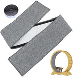 Kisangel Cat Carpet Scratching Mat Replacement, Cat Treadmill Accessories Felt Running Wheel Cushion Mat Scratch for Indoor Supplies Furniture, 95x10 inches