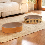FUKUMARU Cardboard Cat Scratcher Bed, 2-in-1 Oval Cat Scratch Pad, Cats Scratching Board Lounge Bed Indoor, Durable Modern Kitty Scratcher Bowl, Cats Scratch Furniture Protector, Polka Dot