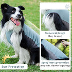 Dog Shirt, Cooling Vest Lightweight Breathable, Dog T-Shirts All-Season UV Protection Pet Clothes Quick Dry Soft Stretchy Pet Shirt Vest for Small Medium Large Dogs (Misty Glade 1PC, Large)