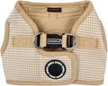 Puppia Amatus Dog Vest Harness B (Step-in) Fashionable Houndstooth Pattern Spring Summer Harness for Small and Medium Dogs, Beige, Large