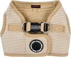 Puppia Amatus Dog Vest Harness B (Step-in) Fashionable Houndstooth Pattern Spring Summer Harness for Small and Medium Dogs, Beige, X-Large