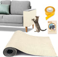 Cat Scratch Couch Furniture Protector, 90" x 16" Trimmable Anti-Scratch Couch Protector from Cat Claws with Double Self-Adhesive Carpet, Great for Sofa & Indoor Wooden Furniture (Off White)