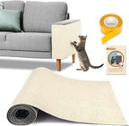 Cat Scratch Couch Furniture Protector, 90" x 16" Trimmable Anti-Scratch Couch Protector from Cat Claws with Double Self-Adhesive Carpet, Great for Sofa & Indoor Wooden Furniture (Off White)