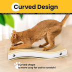 Cat Scratcher, Durable Scratch Pad, Corrugated Cardboard Scratching Board for Indoor Cats, Heavy Duty, Double-Sided Usability, Recyclable, with Catnip, Large, 2 Pack
