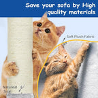 Cat Craft Cat Tree 63 Inch Cat Tower for Indoor Cats, Multi-Level Cat Tree for Large Cats 20 lbs+ Heavy Duty Cat Tower with Sisal Scratching Posts, Hammock, Condo and Extended Platform, Light Grey