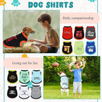 12 Pieces Dog Shirts Pet Printed Clothes with Funny Letters Summer Pet T Shirts Cool Puppy Vest Breathable Dog Outfit Soft Cat Sweatshirt for Chihuahuas Cats Accessories, 12 Styles(Large)