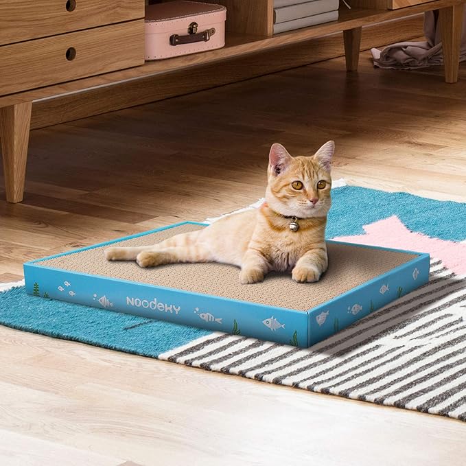 3Pcs Cat Scratching Pads, Double-Sided Corrugated Horizontal Cat Scratcher Cardboard, Scratch Board