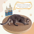 Round Cat Scratcher Replacement Pads -Circle Cat Scratcher Pad Cardboard Cat Scratchers Refill 10 inch Diameter 7/8 inch Thickness Pet Supplies, Relieves Stress, Supports Pet Behaviors, 3 Count