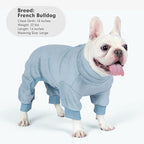 cyeollo Dog Pajamas XXX-Large, Stretchable Fleece Pet Onesie Coat for Large Sized Dogs Warm Doggie Jumpsuit Soft Cold Weather Dog Clothes Outfits, Light Blue XXXL