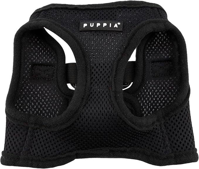 Puppia Soft Vest Dog Harness - Black - Medium