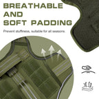 Tactical Dog Harness Medium Sized, Heavy Duty No Pull Dog Harness with Handle, Easy On and Off Service Dog Vest with Molle System, Reflective Pet Vest for Walking Hiking Training
