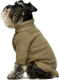 Fitwarm Thermal Knitted Dog Sweater Doggy Winter Coat Pet Clothes Doggie Turtleneck Jacket Puppy Outfits Cat Sweatsuit Sage Green Small
