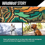 Wolfgang Heavy Duty Martingale Dog Collar with Quick Release Nylon Buckle for Walking & Training, WildWolf Print, Large