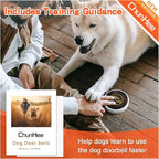 ChunHee Dog Door Bell, Smart Dog Doorbell for Potty Training to Go Outside, Dogs Bells for Doggie to Ring to Go Potty Train with Customized Ringtones Adjustable Volume, 1 Dog Button