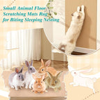 Rabbit Cuttable Scratch Mat, Bunny Toy, 78.74 * 11.81 inch Scratching Pad Rabbit Mats for Cage Cat Animal Floor Scratching Mats Rug for Biting Sleeping Nesting